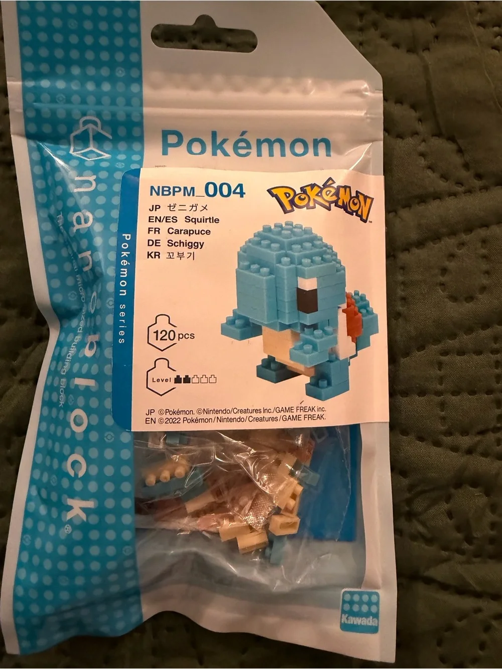 Pokémon Squirtle Nano Block Set - Blue